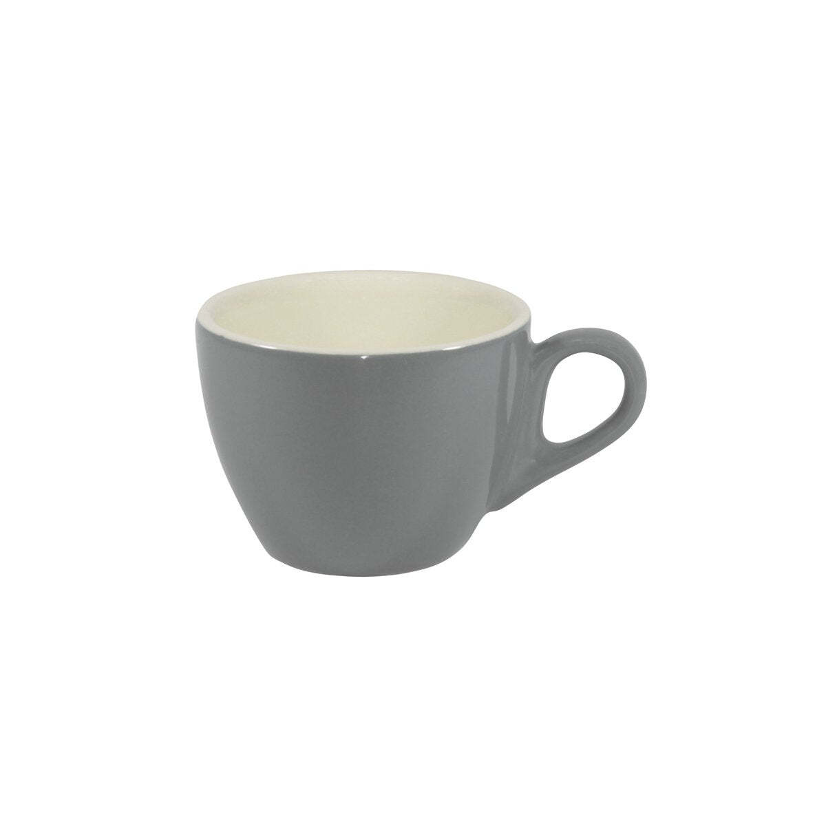 Brew-French Grey/White Large Flat White  Cup 220ml