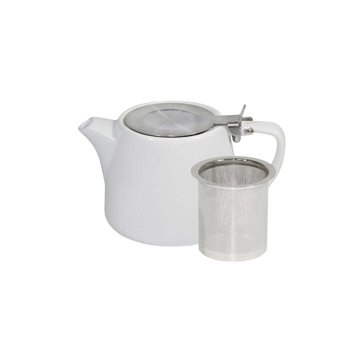 Brew-White Stackable Teapot 500ml Ss Infuser/Lid