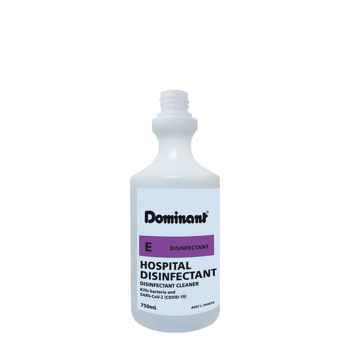 Dispensing Bottle 750mL PRINTED Hospital Disinfectant Bottle Only