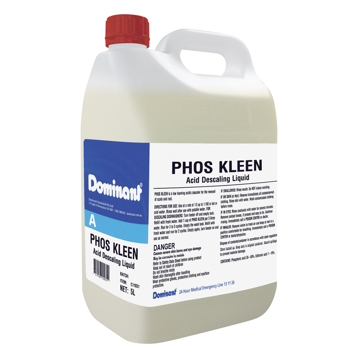 Phos Kleen Acid Descaler 5L Bottle