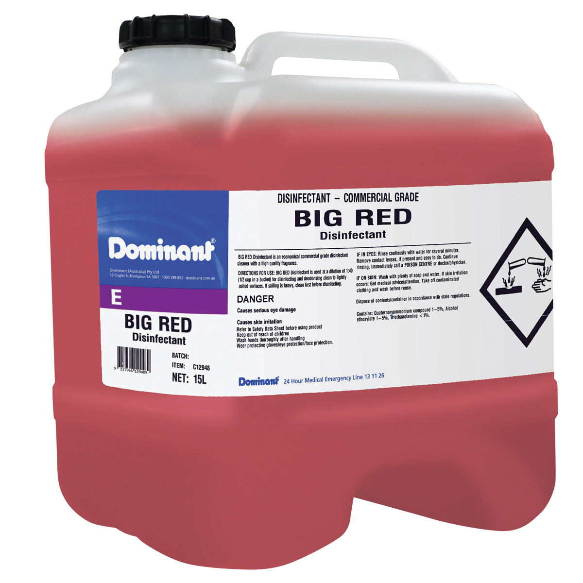 Big Red Disinfectant 15L Drum