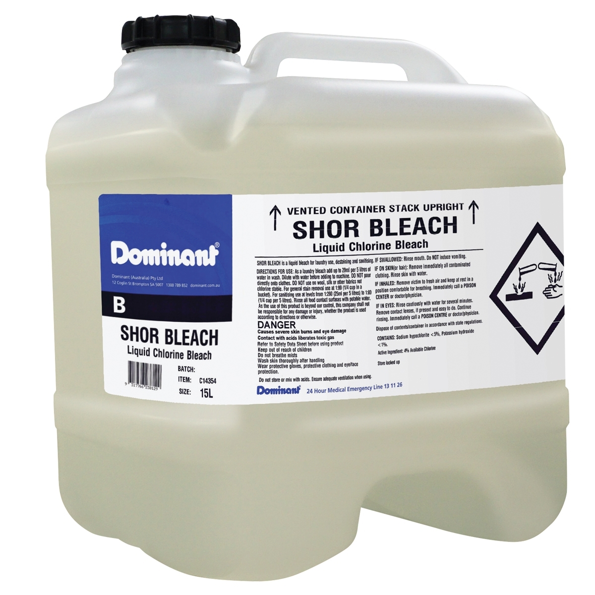 Shor Bleach 15L Drum