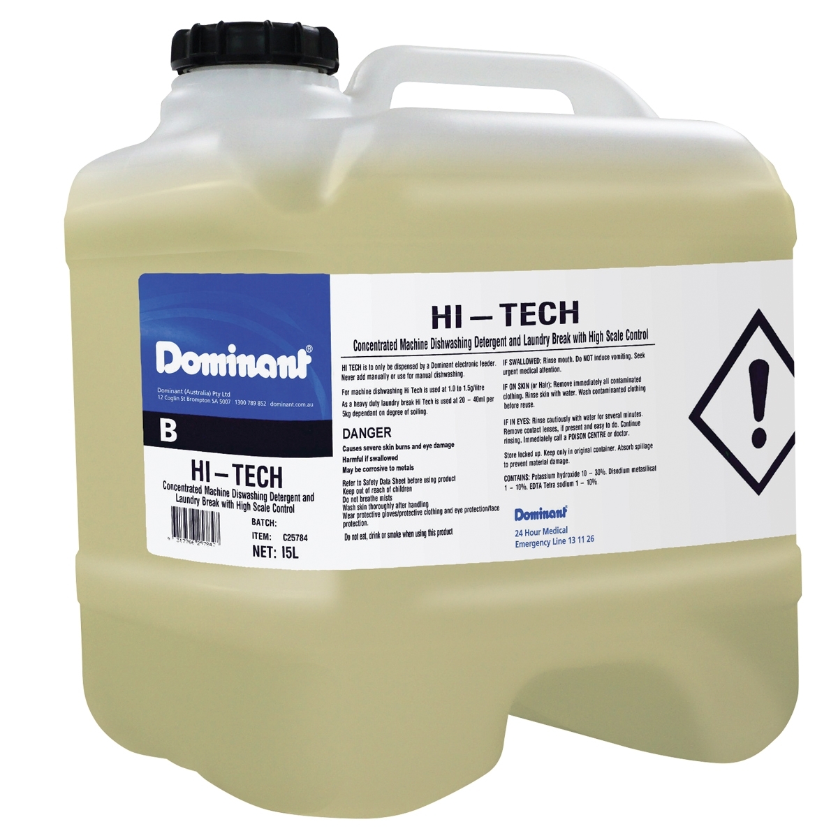 HiTech Dishwashing Liquid 15L Drum