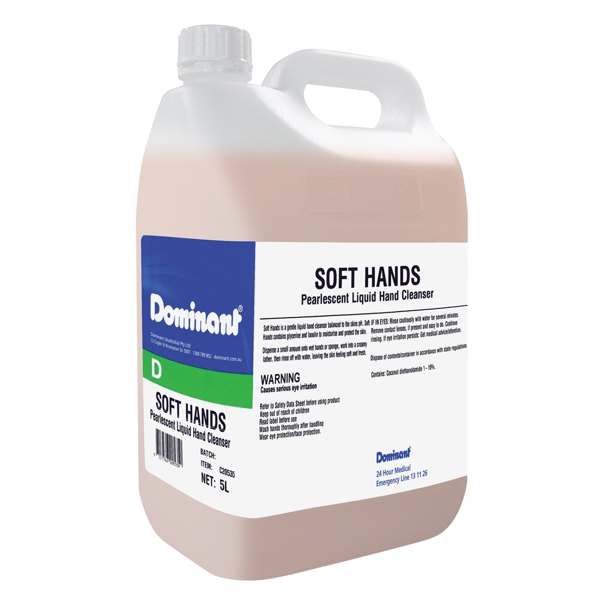 Soft Hands Liquid Hand Cleanser 5L Bottle