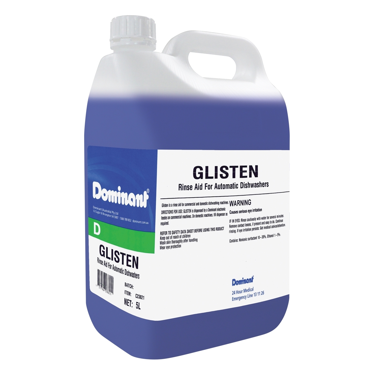 Glisten Rinse Aid 5L Bottle