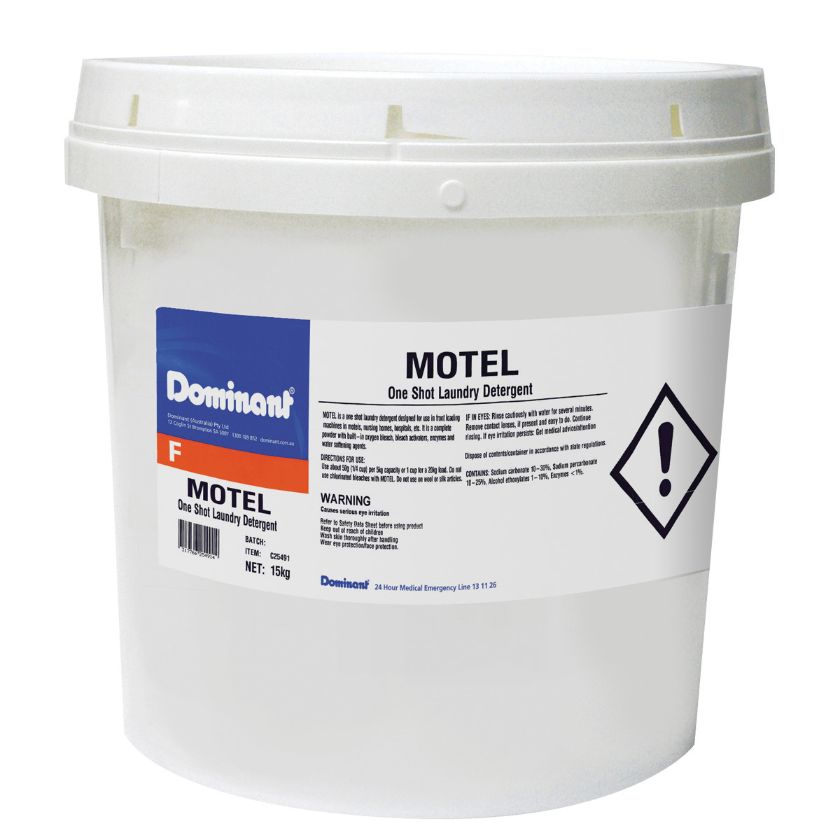 Motel Laundry Powder 15kg Pail