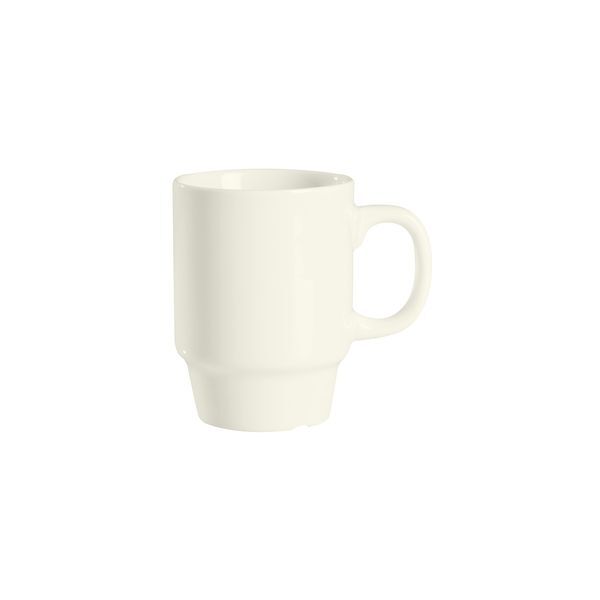 Duraceram Coffee Mug-Stackable, 250mL Ivory