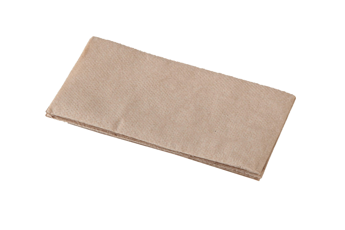 Culinaire Recycled Brown Kraft Quilted Dinner GT Fold Napkin 1000's