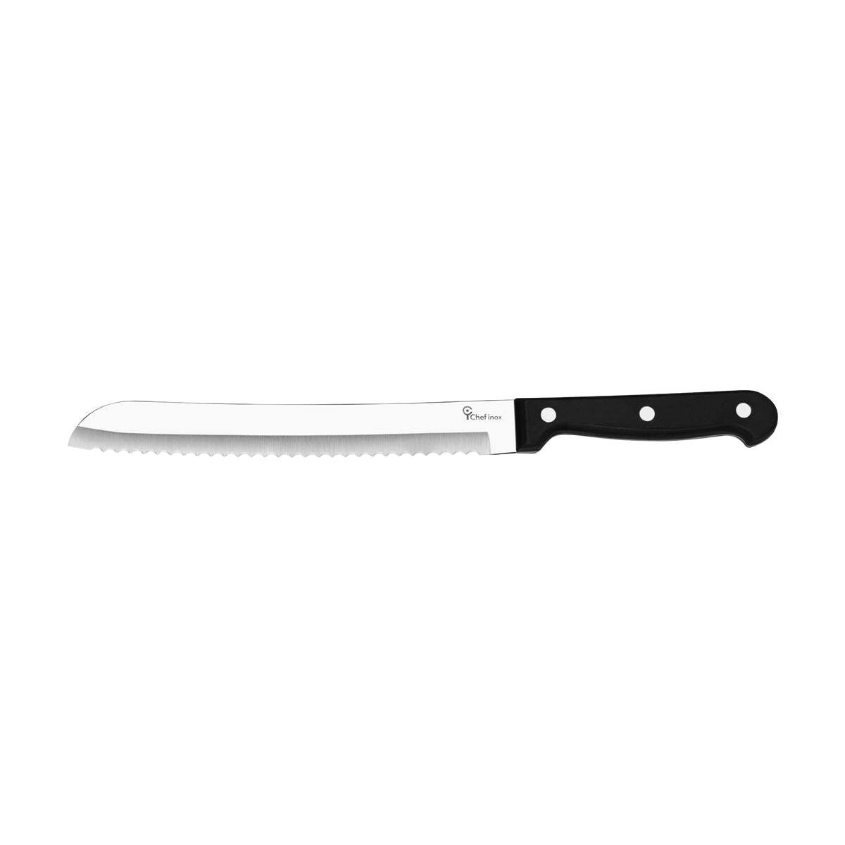 Get Set Bread Knife S/S W/Blk Hdl 200mm - Chef Inox