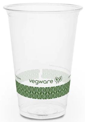 9oz (280ml) Premium PLA Cold Cup - Clear/Green Leaf - 76 Series