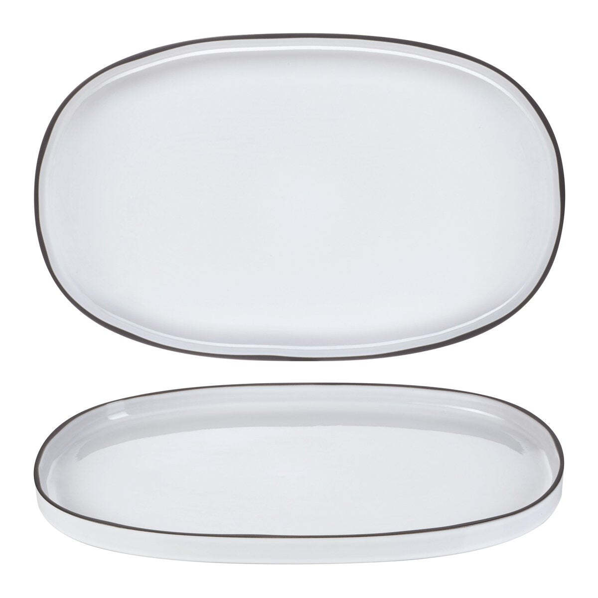 Revol Caractere Oval Dish 465x287x30mm White Cumulus