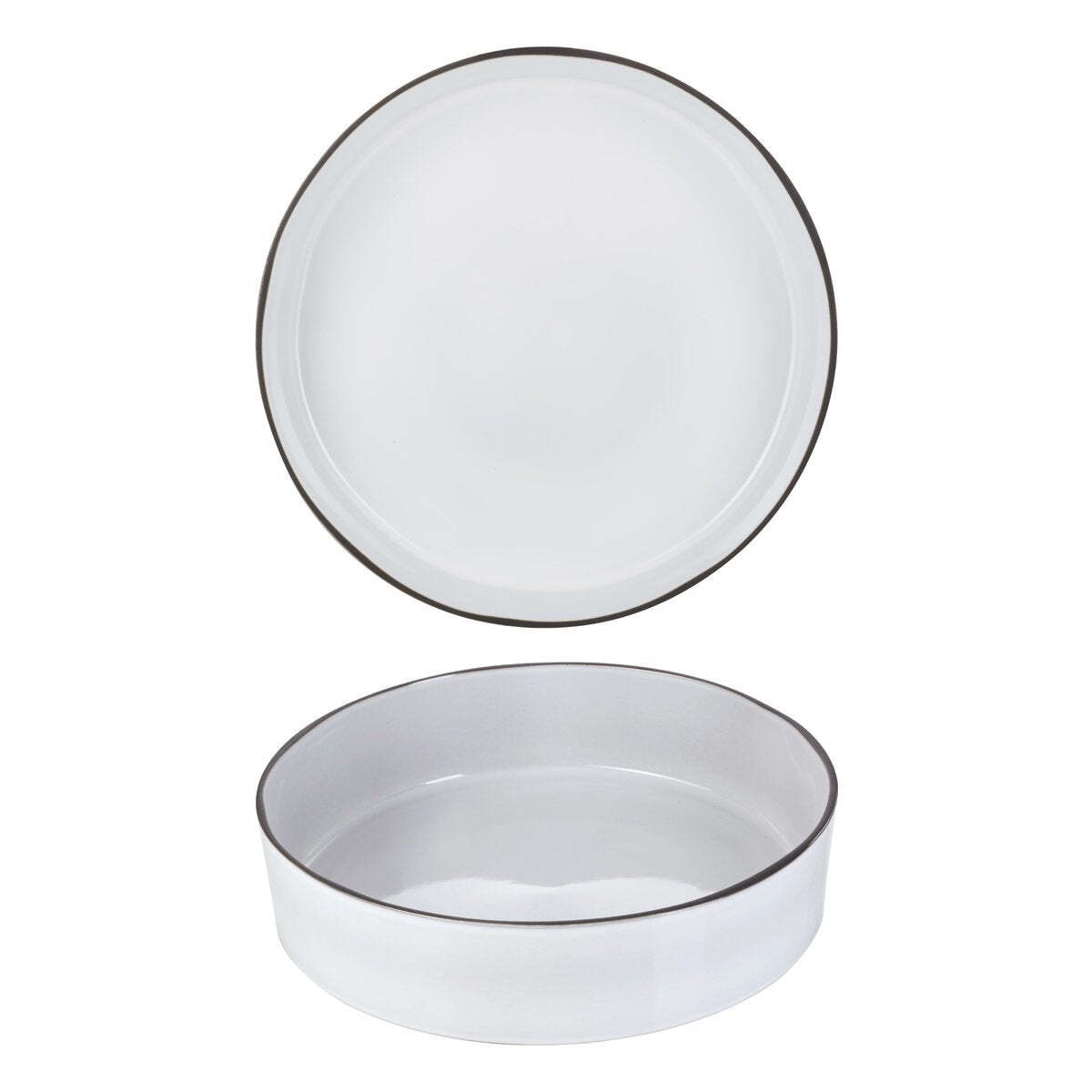 Revol Caractere Salad Bowl 325x80mm, 3.5Lt White Cumulus