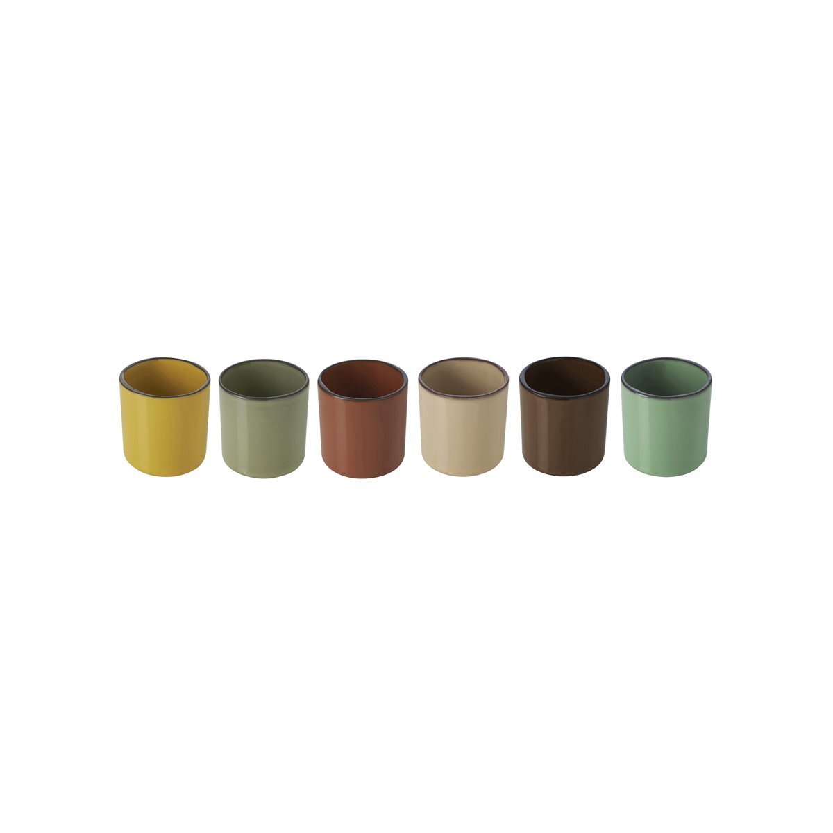 Revol Caractere Cup 80ml Mixed Colours Gift-Boxed Set Of 6