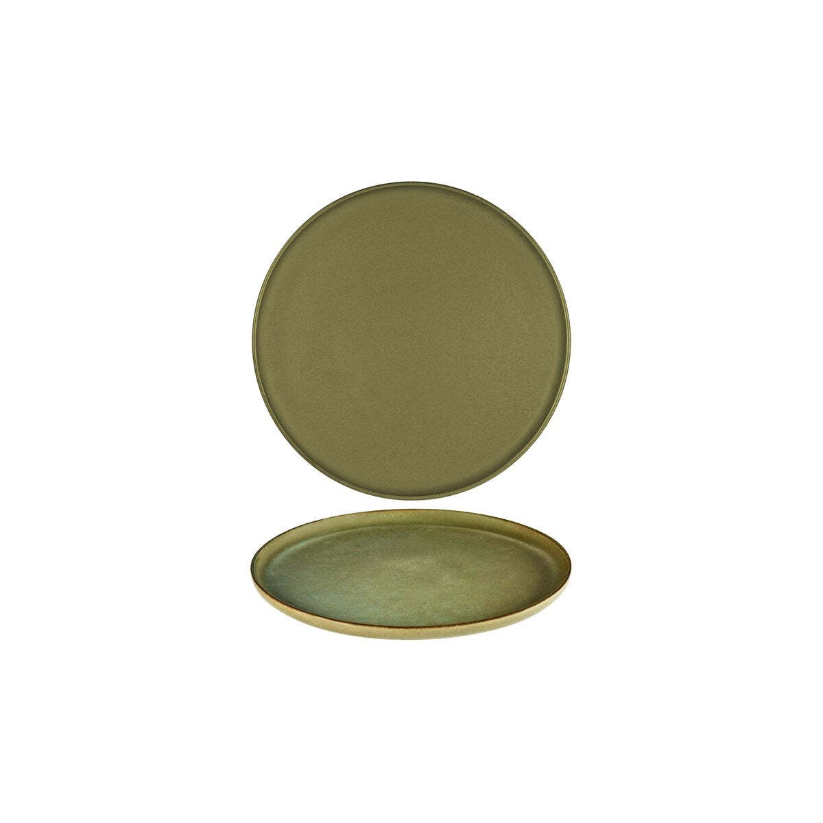 Serax Surface Medium Round Plate 240x15mm Camogreen