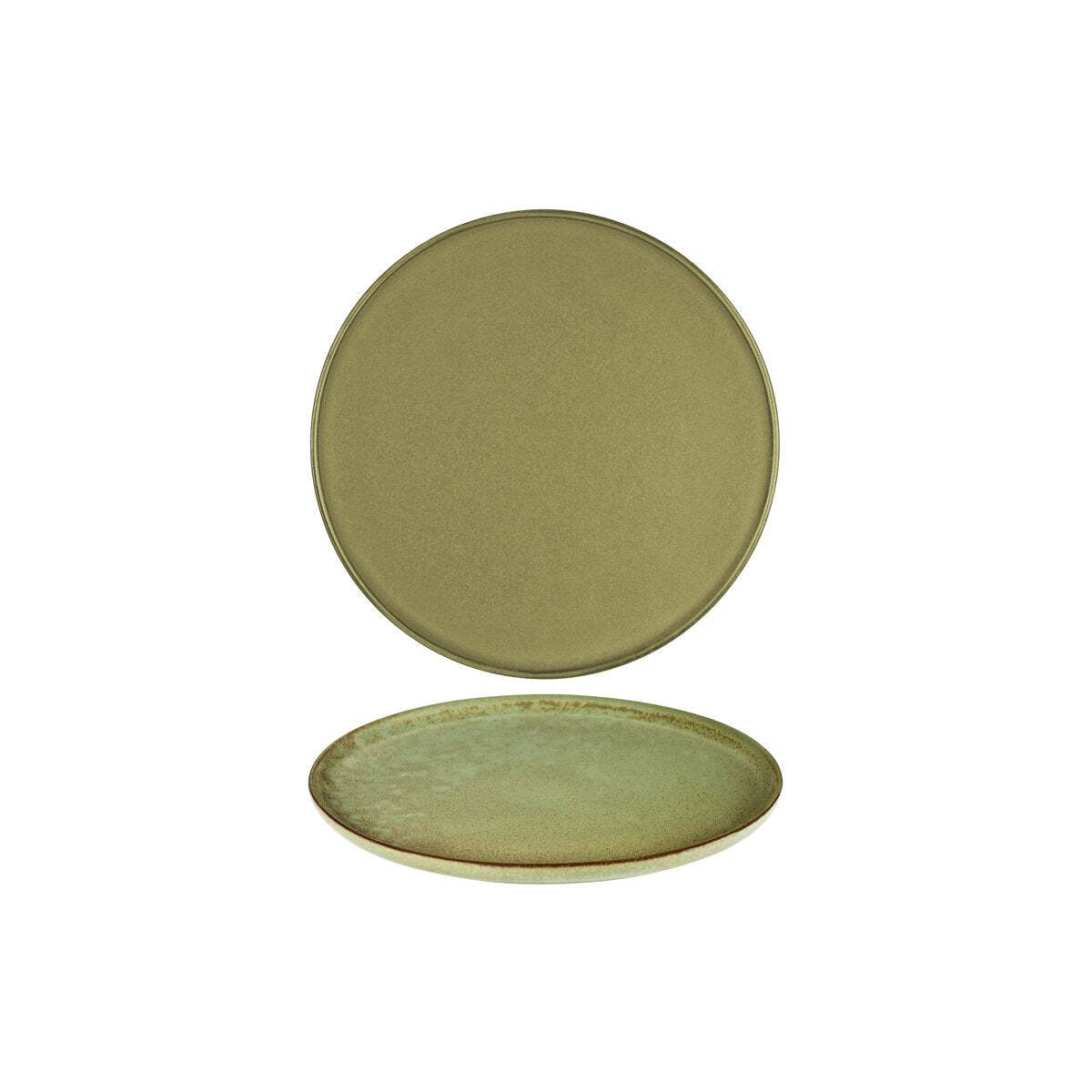 Serax Surface Large Round Plate 270x15mm Camogreen