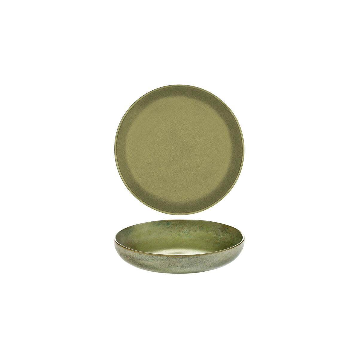 Serax Surface Round Deep Plate 210x40mm Camogreen