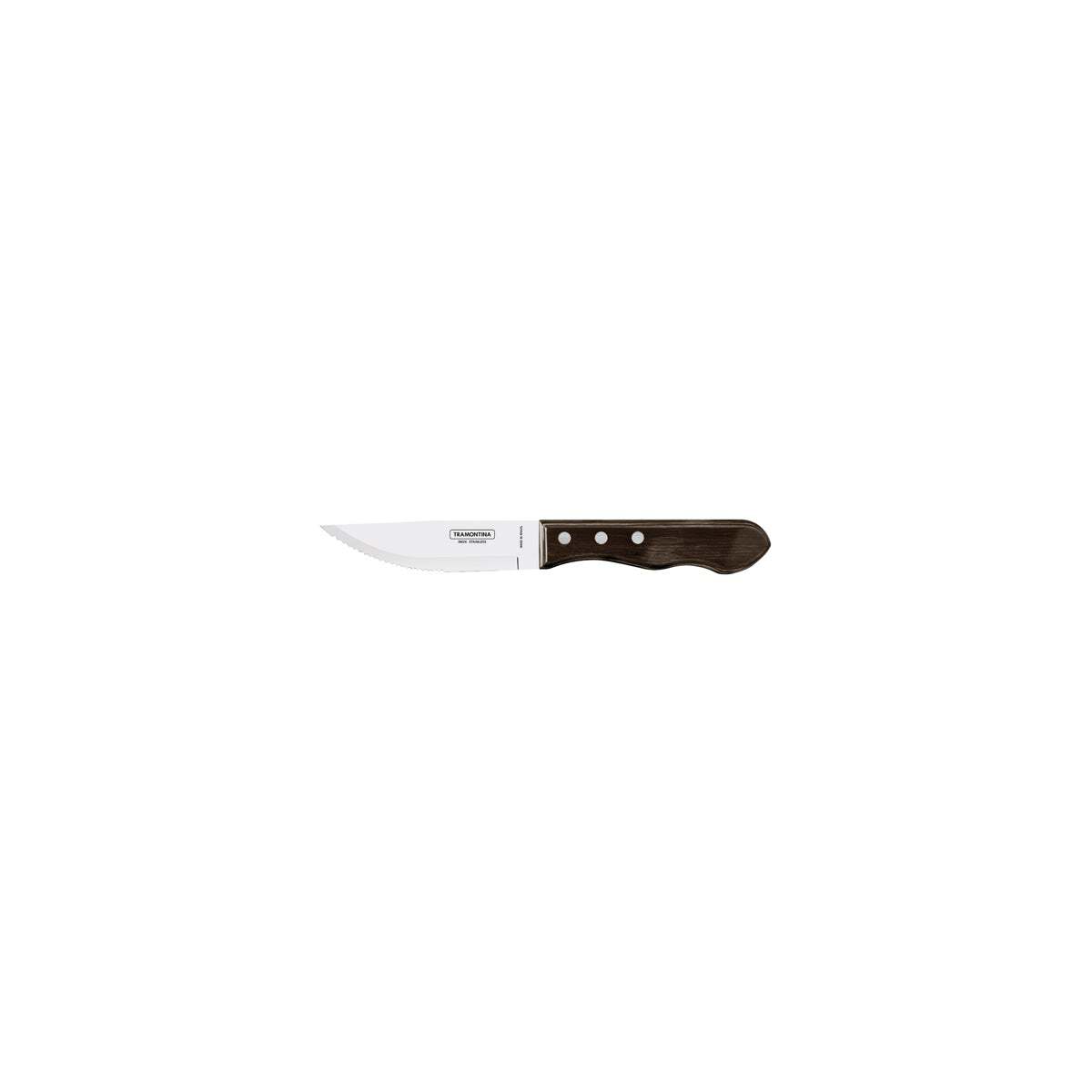 Polywood 5" Jumbo Steak Knife 16-Serrated Wide Brown