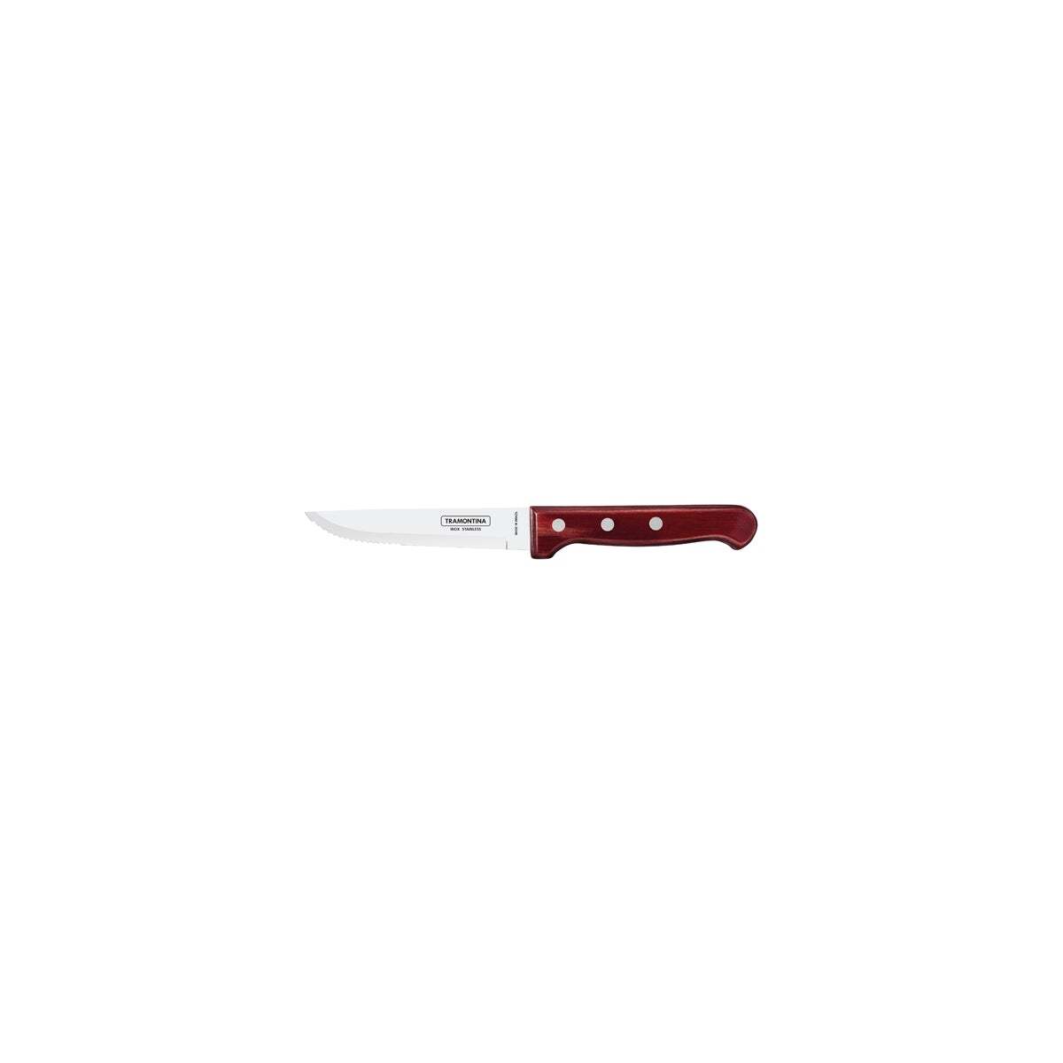 Tramontina Polywood 5" Gaucho Steak Knife-Serrated Red