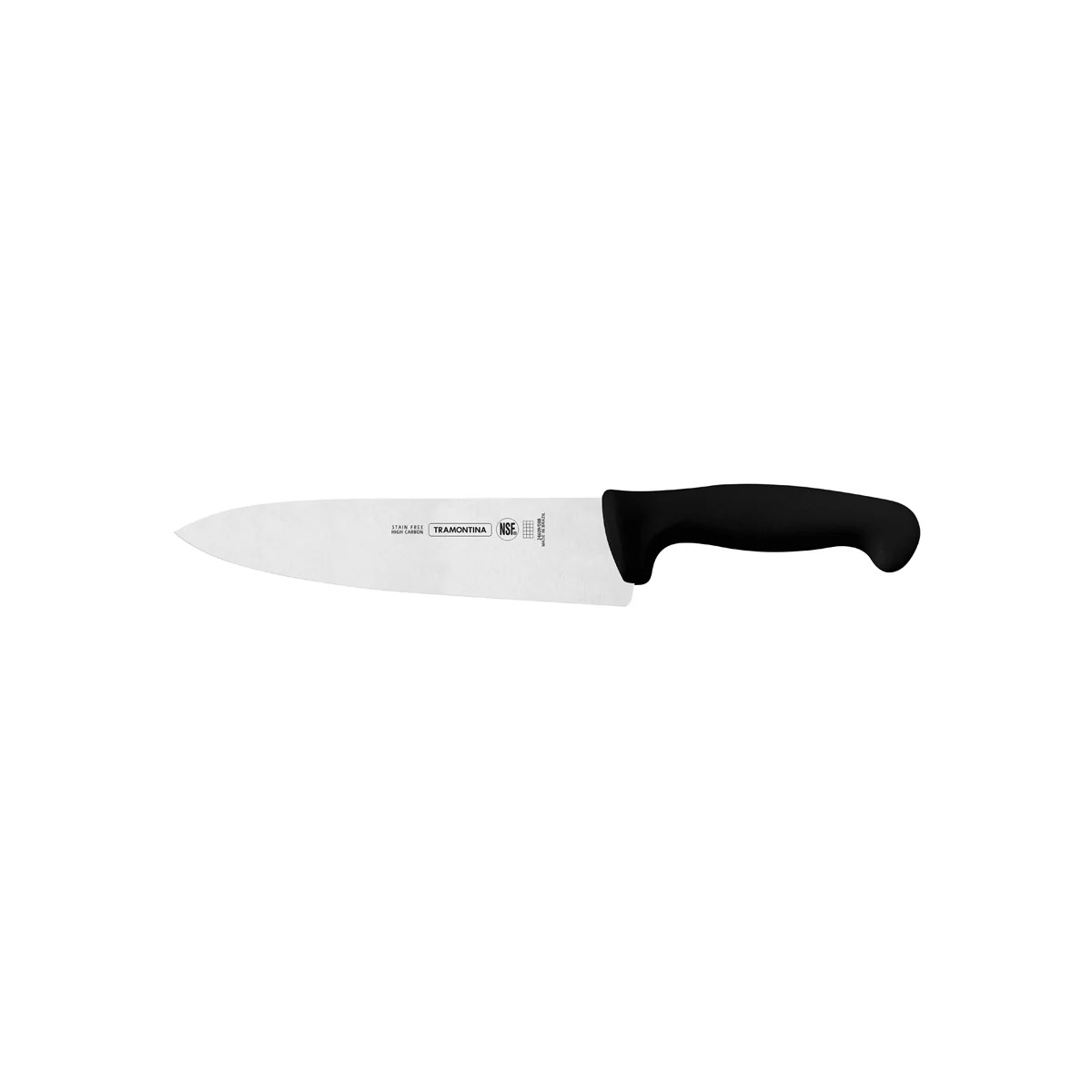 Professional Master Black Chef's Knife Extra Wide with Straight Edge 200mm