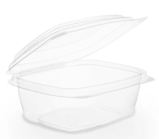 12oz (360ml) Rectangular Hinged Container / Clamshell - PLA Clear