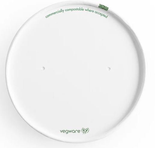 Paper Lid With Vents - White - 115 Series